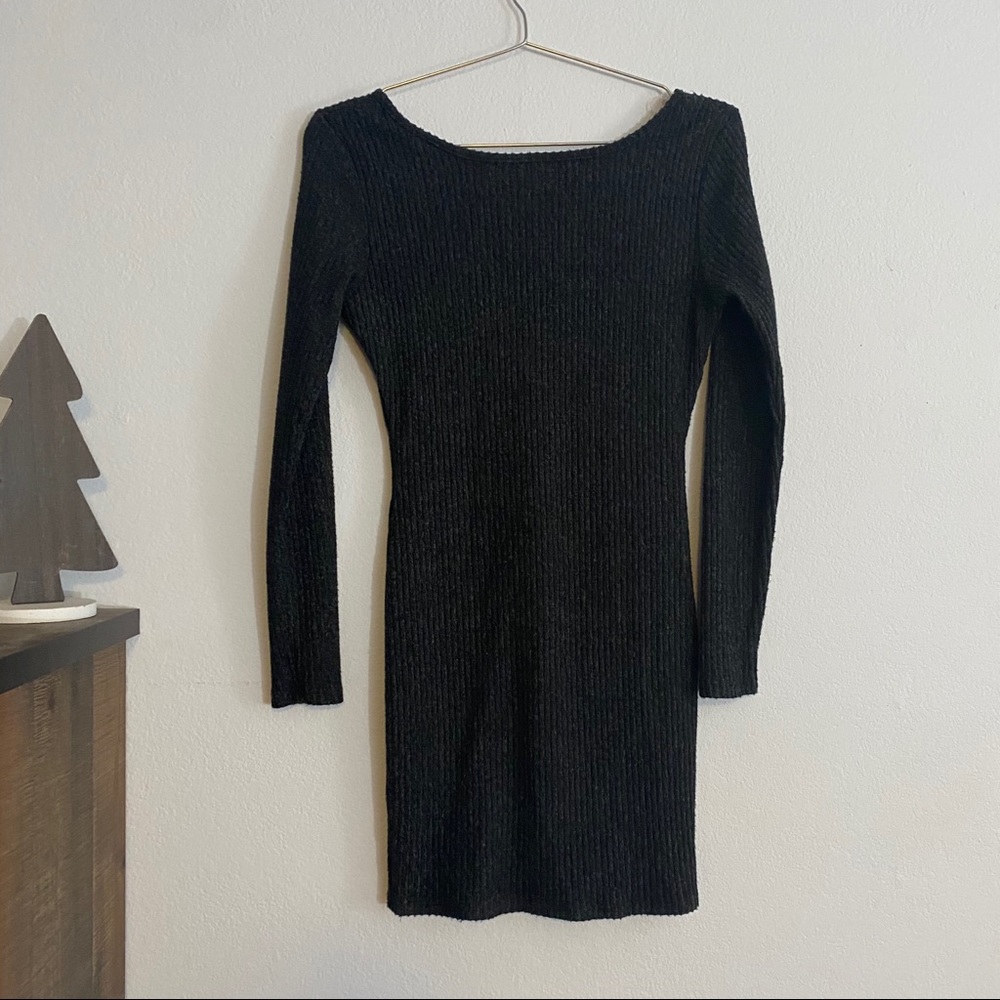 Black greyish mini dress